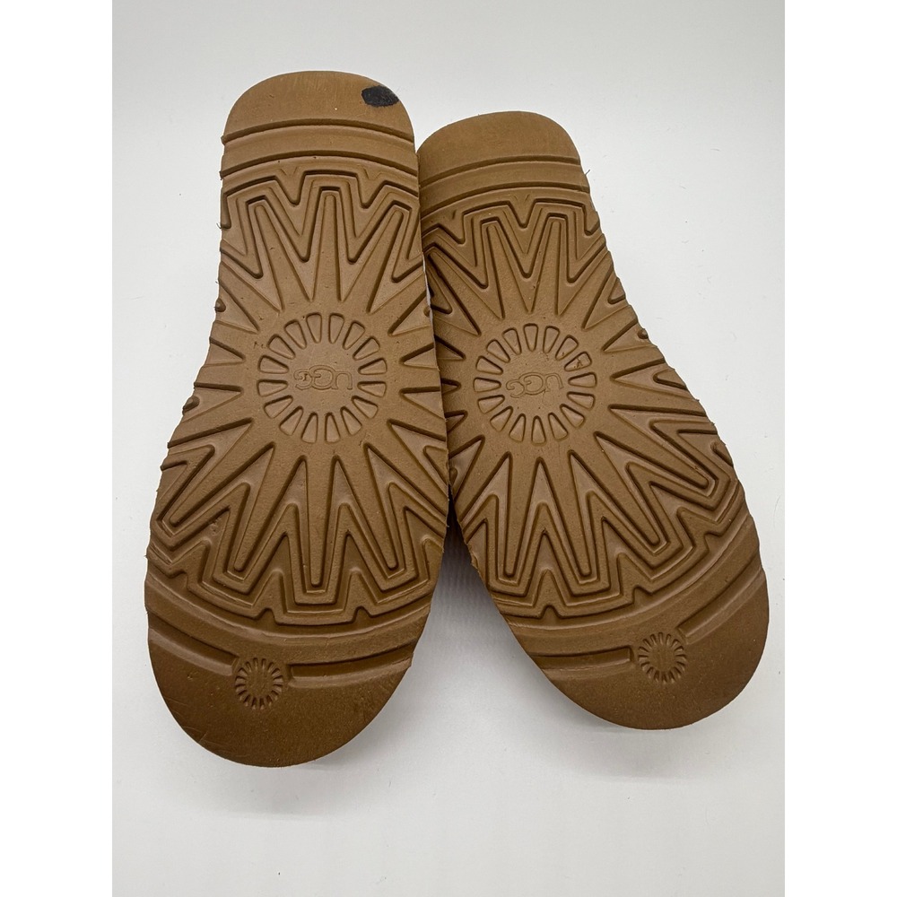 UGG Tasman Tazz Platform Slippers Women 8 Chestnut Suede Slip On Clog - Picture 9 of 9